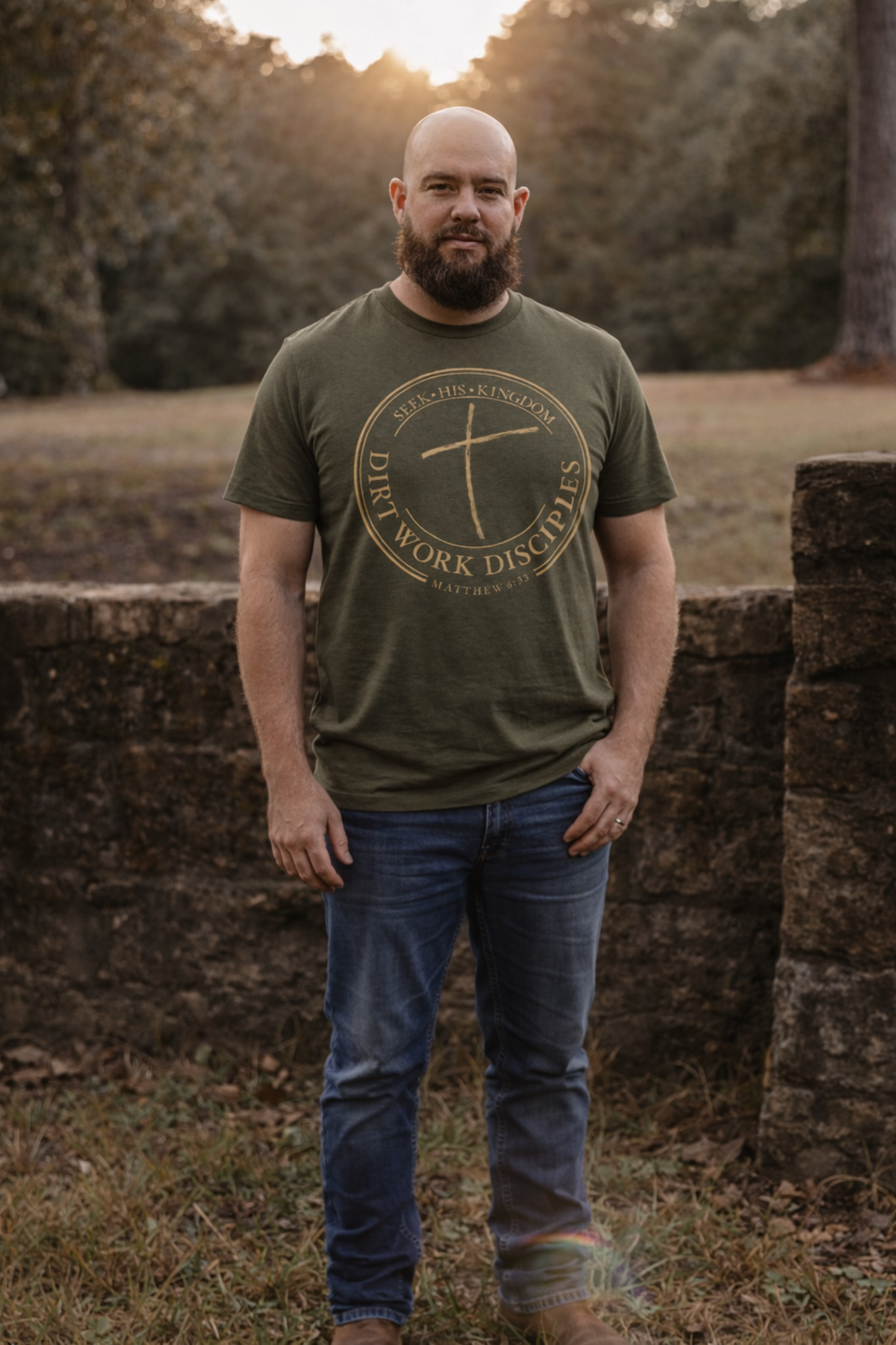 Dirt Work Disciples Logo with Matthew 6:33