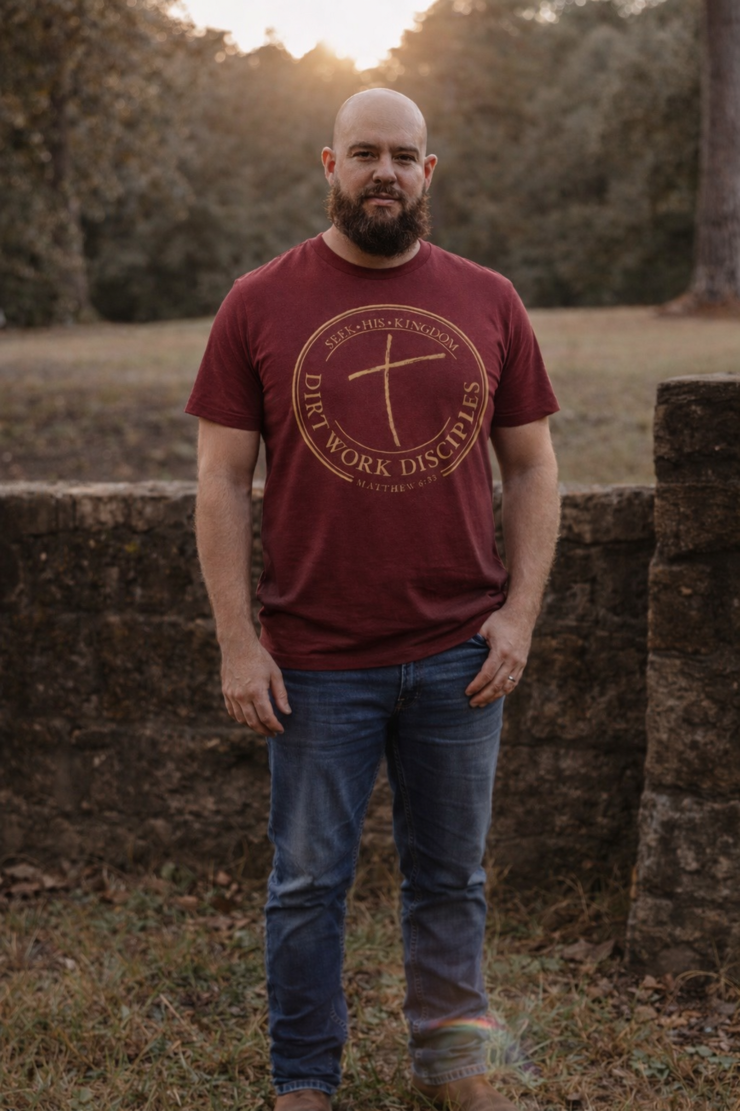 Dirt Work Disciples Logo with Matthew 6:33