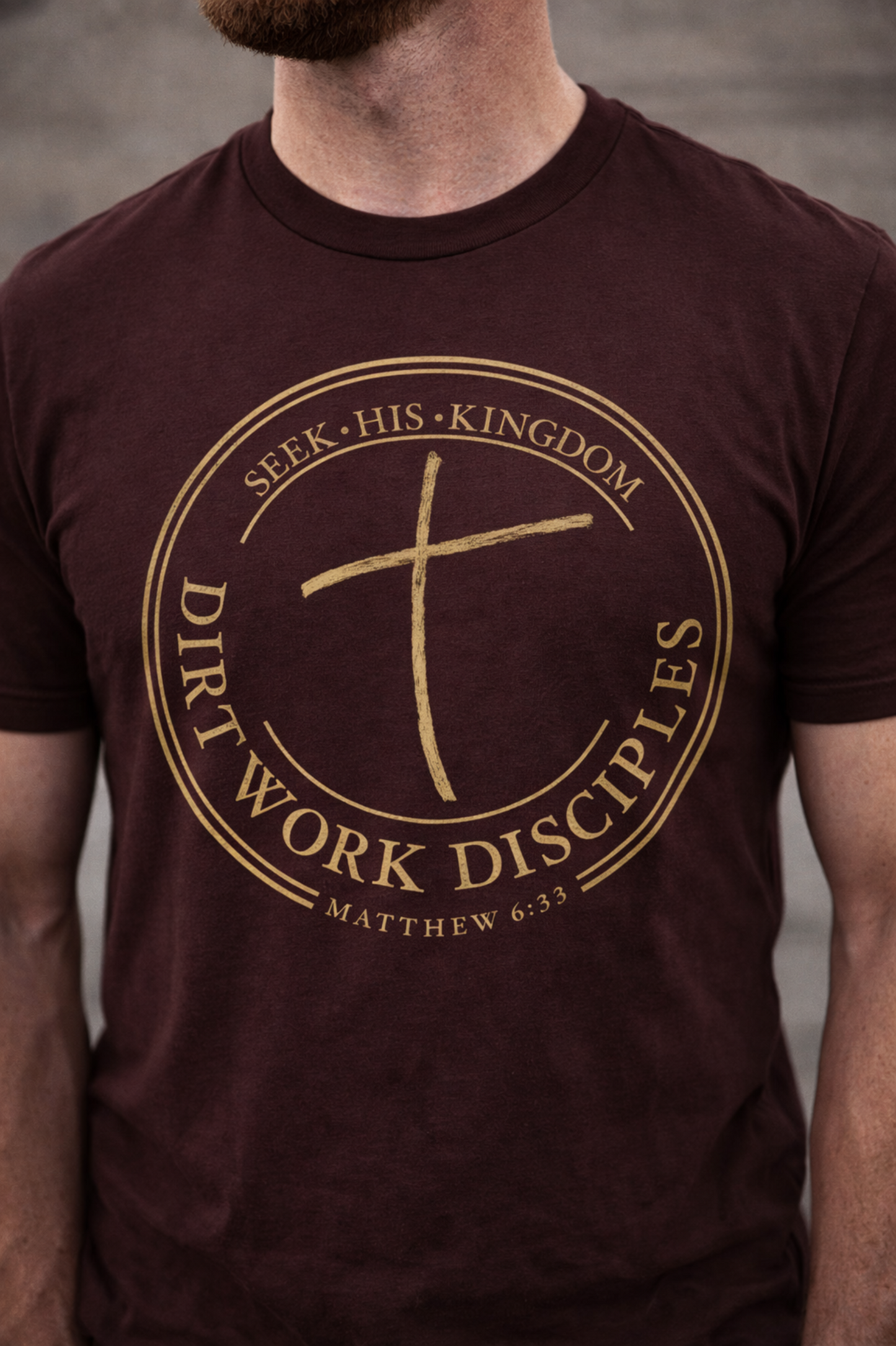 Dirt Work Disciples Logo with Matthew 6:33