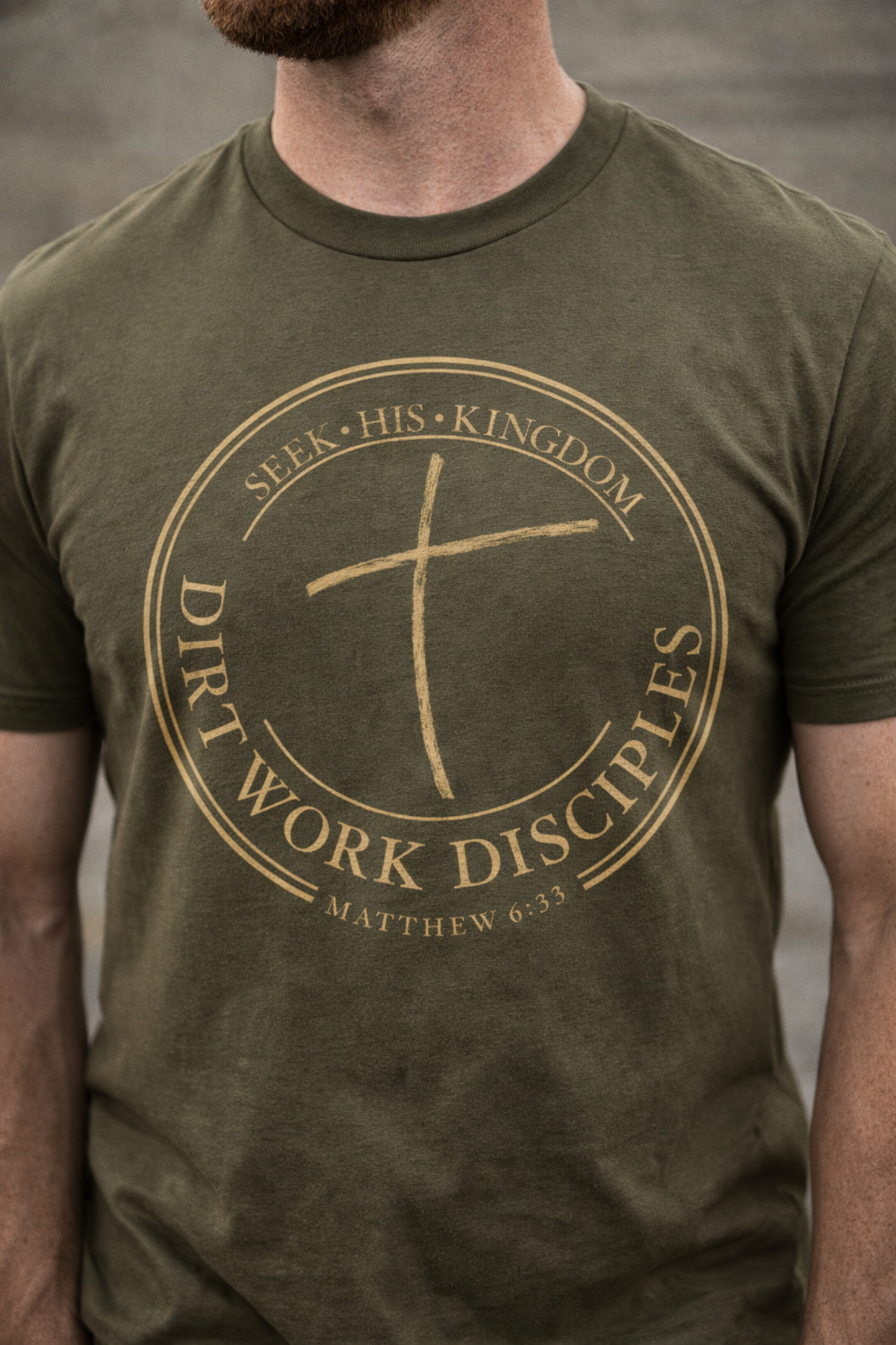 Dirt Work Disciples Logo with Matthew 6:33