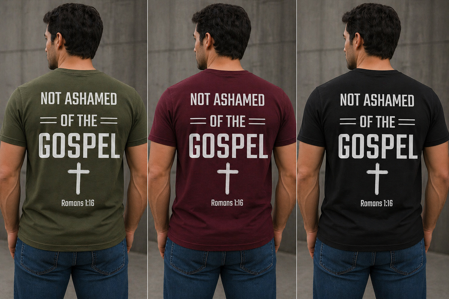 Not Ashamed with Dirt Work Disciples logo on front